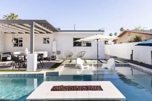 Outdoor pool, a heated pool