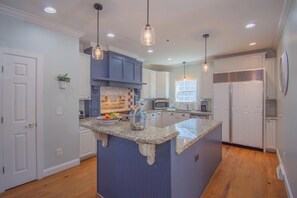 House, Multiple Beds, Patio | Private kitchen