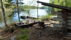 Property grounds - Cottage by lake,  sauna and boat (Orivesi)