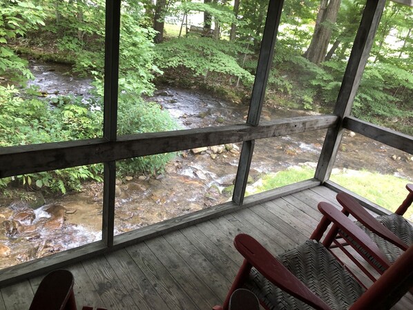 Property grounds - Cabin 3 with beautiful view of Campbell Creek, 2 Bedroom 1 Bath (Maggie Valley)