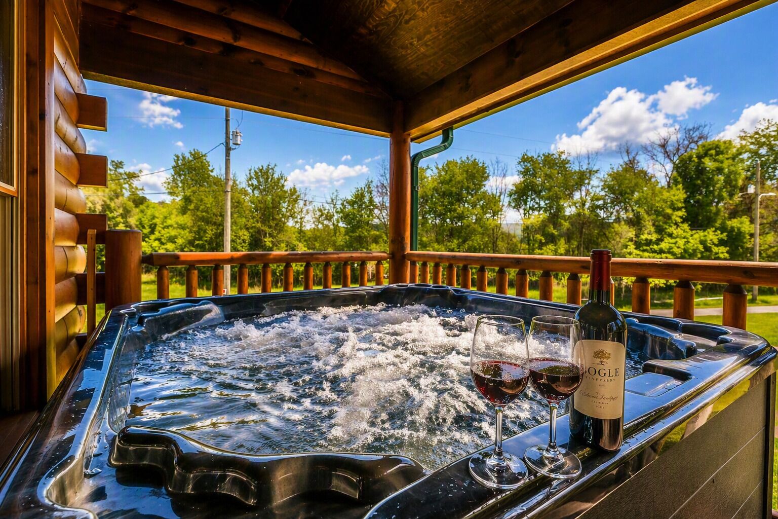 Outdoor spa tub