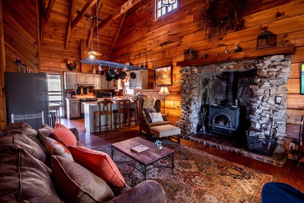 Smart TV, chimenea, videojuegos y libros 