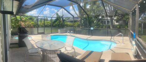 Outdoor pool, a heated pool