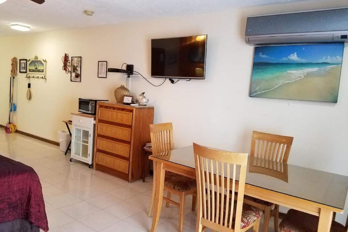 superior studio suite | living area | 42-inch flat-screen tv with cable channels, tv