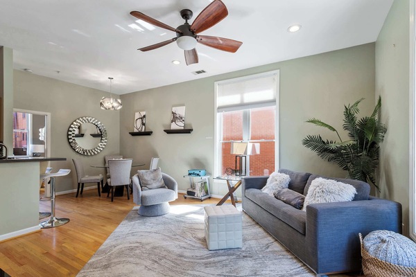 gathering room into dining area