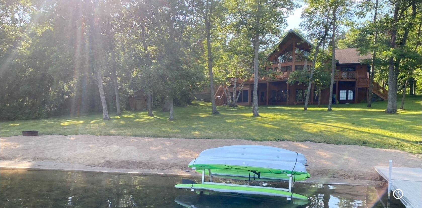 Spacious gathering lake house accommodating up to 20 people