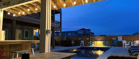 A heated pool
