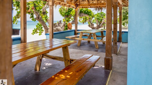 Plage privée à proximité, sable blanc, cabana (gratuite)