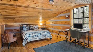 2 bedrooms, desk, iron/ironing board, travel crib