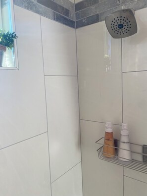 Ensemble douche/baignoire, sèche-cheveux, serviettes fournies, savon