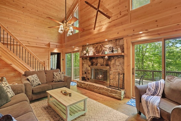 Smart TV, fireplace, table football, ping pong