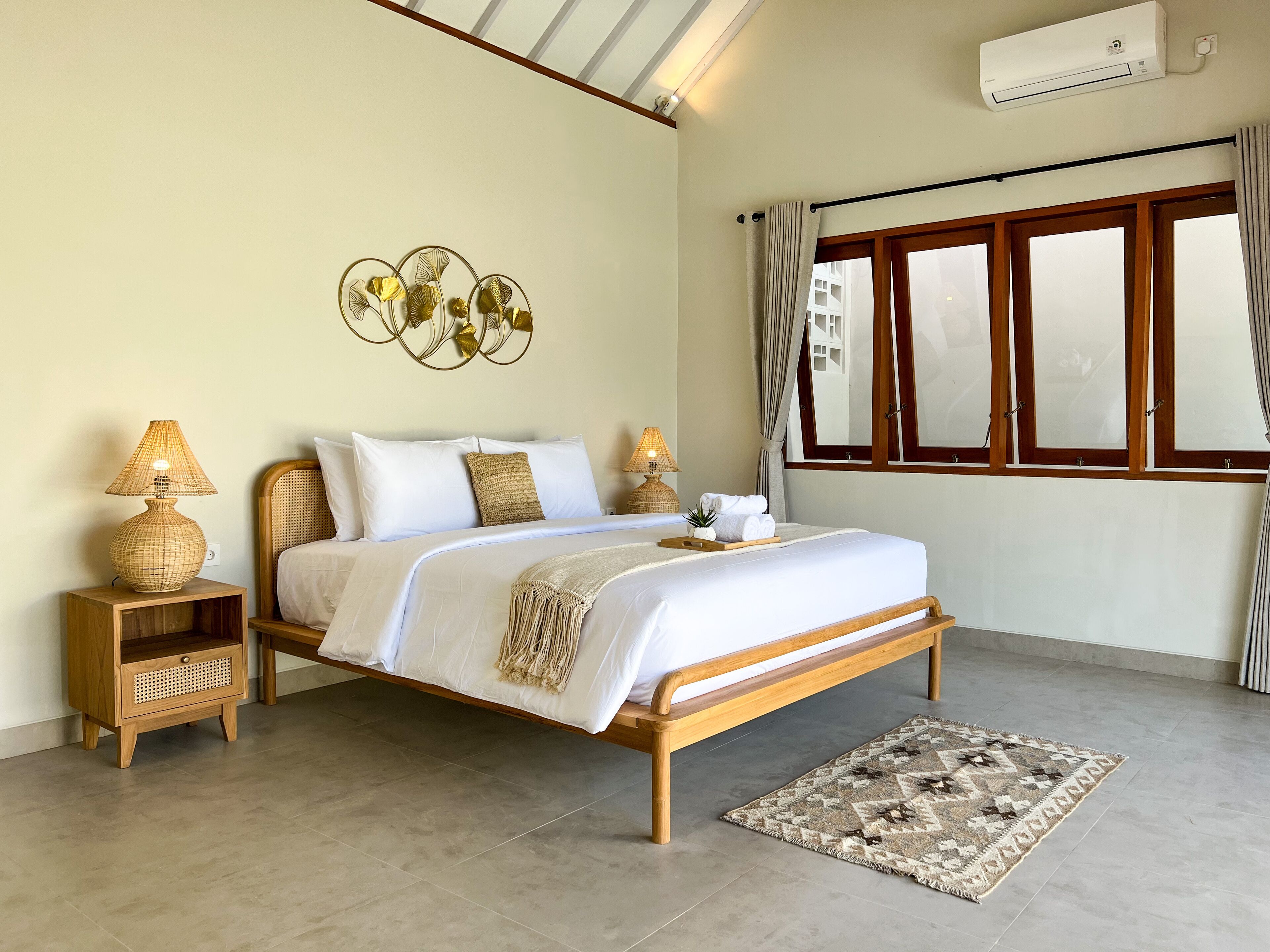 别墅, 1 间卧室 | 埃及棉床单、高档床上用品、客房内保险箱、熨斗/熨衣板