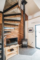 Televisión de pantalla plana, chimenea