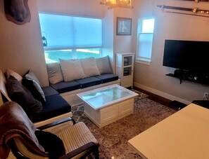 Smart TV, chimenea, videojuegos y reproductor de DVD 