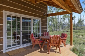 Outdoor dining - Posey Meadow Ranch - Wilson Mesa, 70 Acres with Views upon Views (Placerville)