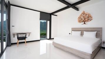 4 habitaciones, escritorio y espacio para trabajar con laptop