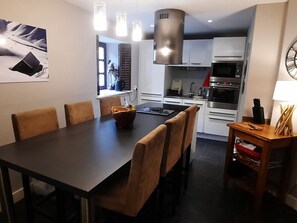 Fridge, microwave, dishwasher