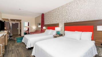 Studio Suite, 2 Queen Beds | Desk, laptop workspace, iron/ironing board, WiFi