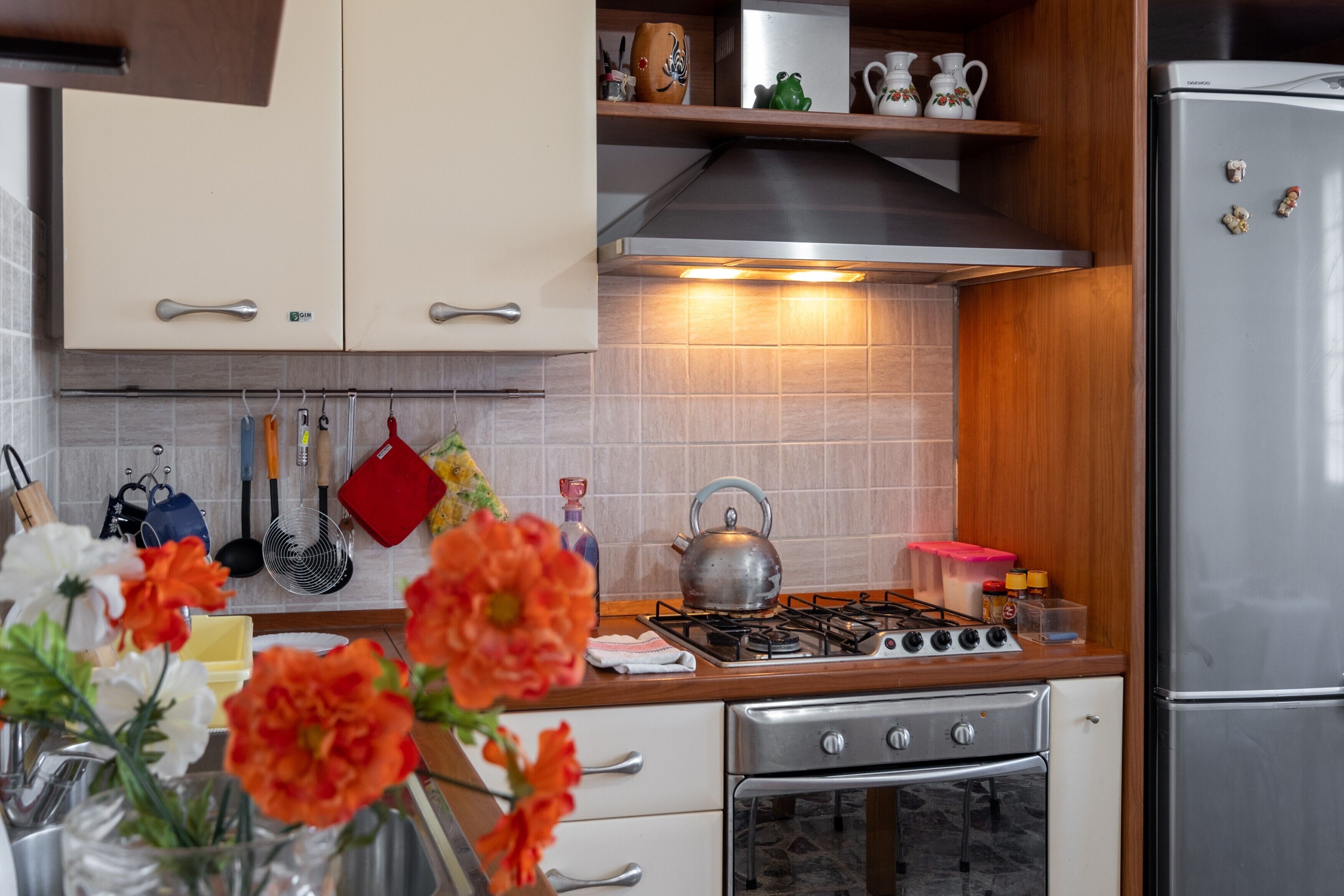 Refrigerador, horno, placa de cocina, lavavajillas