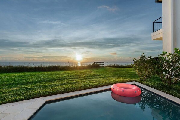 A heated pool