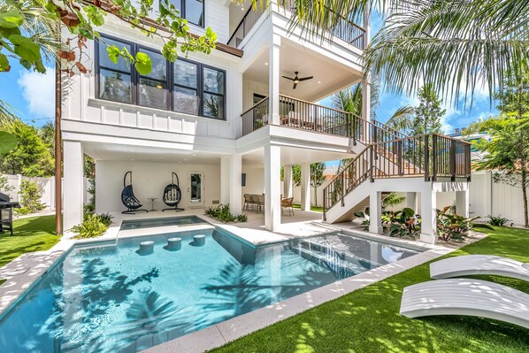 A heated pool - Under the Sun! Rooftop Deck, Pool and Spa! (Anna Maria)