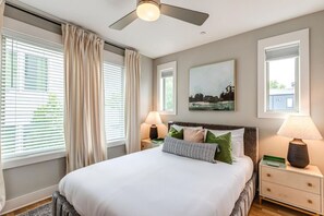 4 bedrooms, iron/ironing board, travel cot, WiFi