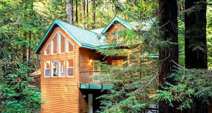 Wood Chalet~Modern Russian River Magic Meets Wine Country Cabin!HotTub-3for2!