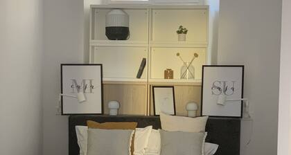 Old building apartment in the pedestrian zone