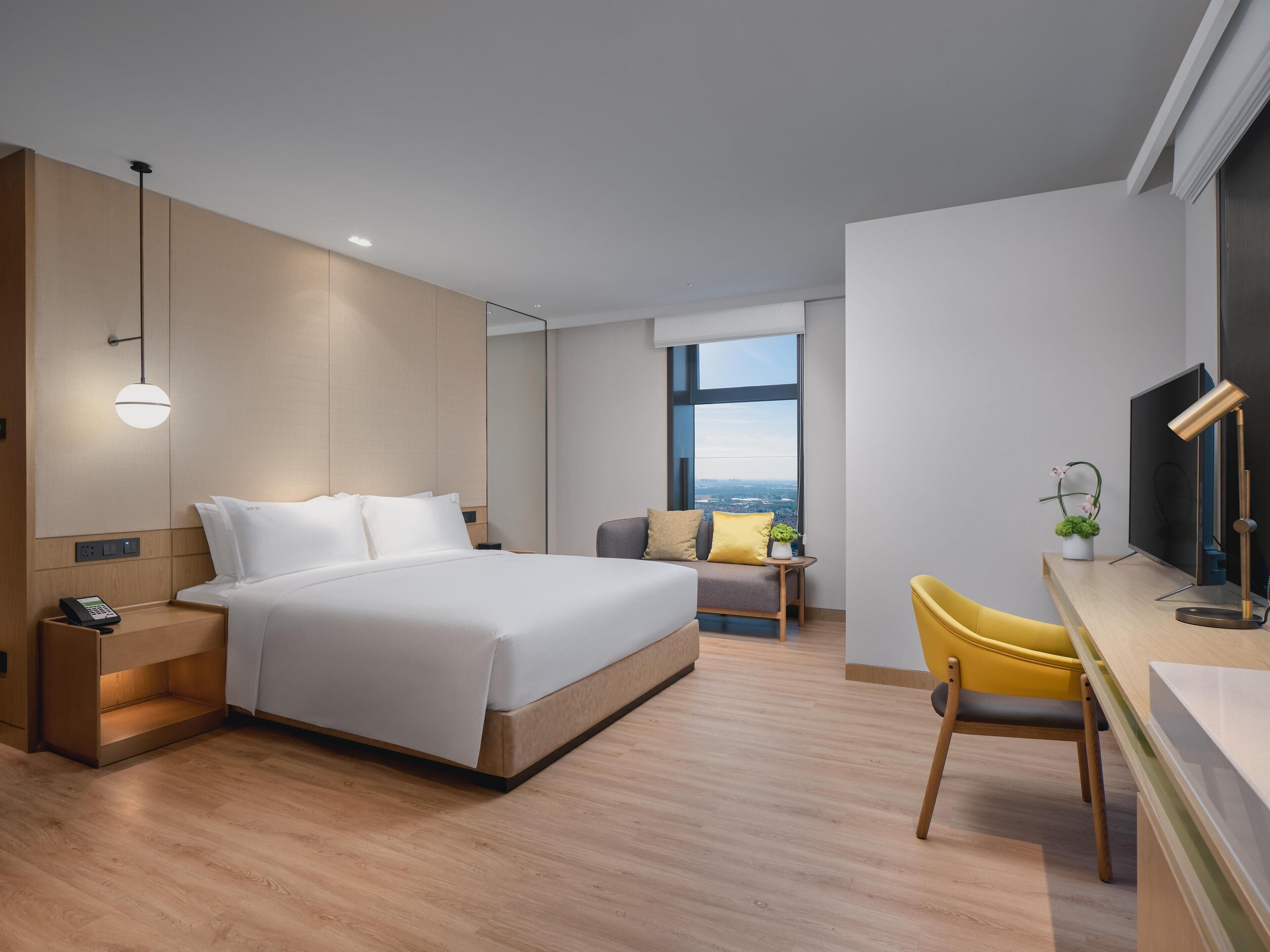 In-room safe, desk, laptop workspace, soundproofing