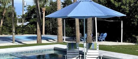 Outdoor pool, a heated pool