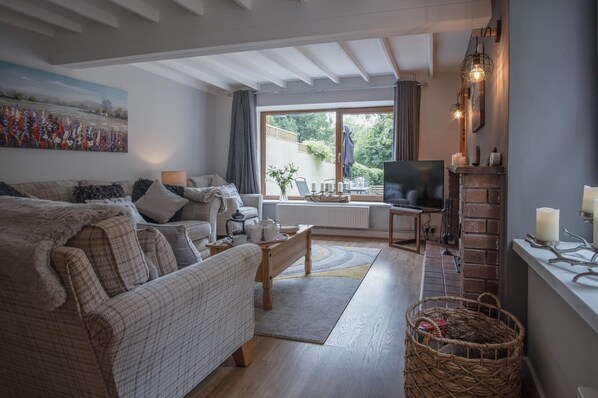 TV connectée, cheminée