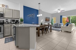 Microwave, dishwasher, high chair