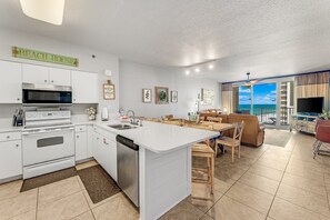 Fridge, microwave, oven, stovetop - Amazing Sunset Veiws! 2 Same Floor Parking Spaces! (Panama City Beach)