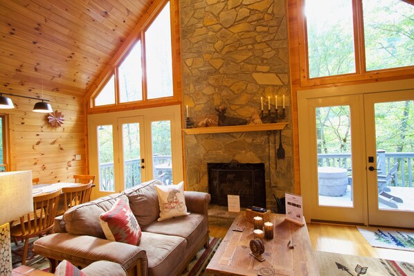 Smart TV, fireplace, video games, foosball