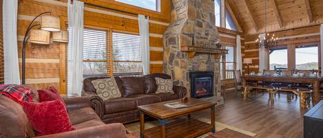 Smart TV, fireplace, video games, table football