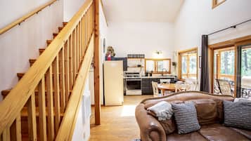 TV, fireplace, offices