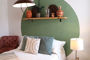 Premium bedding, down duvets, memory-foam beds, individually decorated