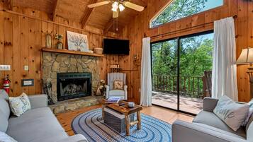 TV connectée, cheminée, jeux vidéo