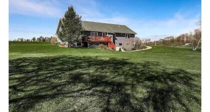 Picture perfect views next to lake and trails