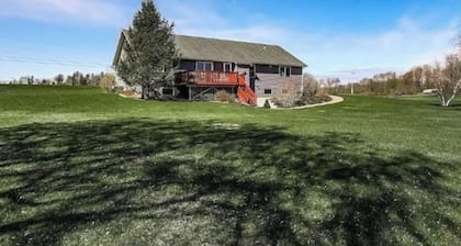 Picture perfect views next to lake and trails