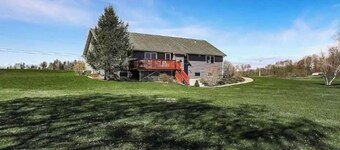 Picture perfect views next to lake and trails