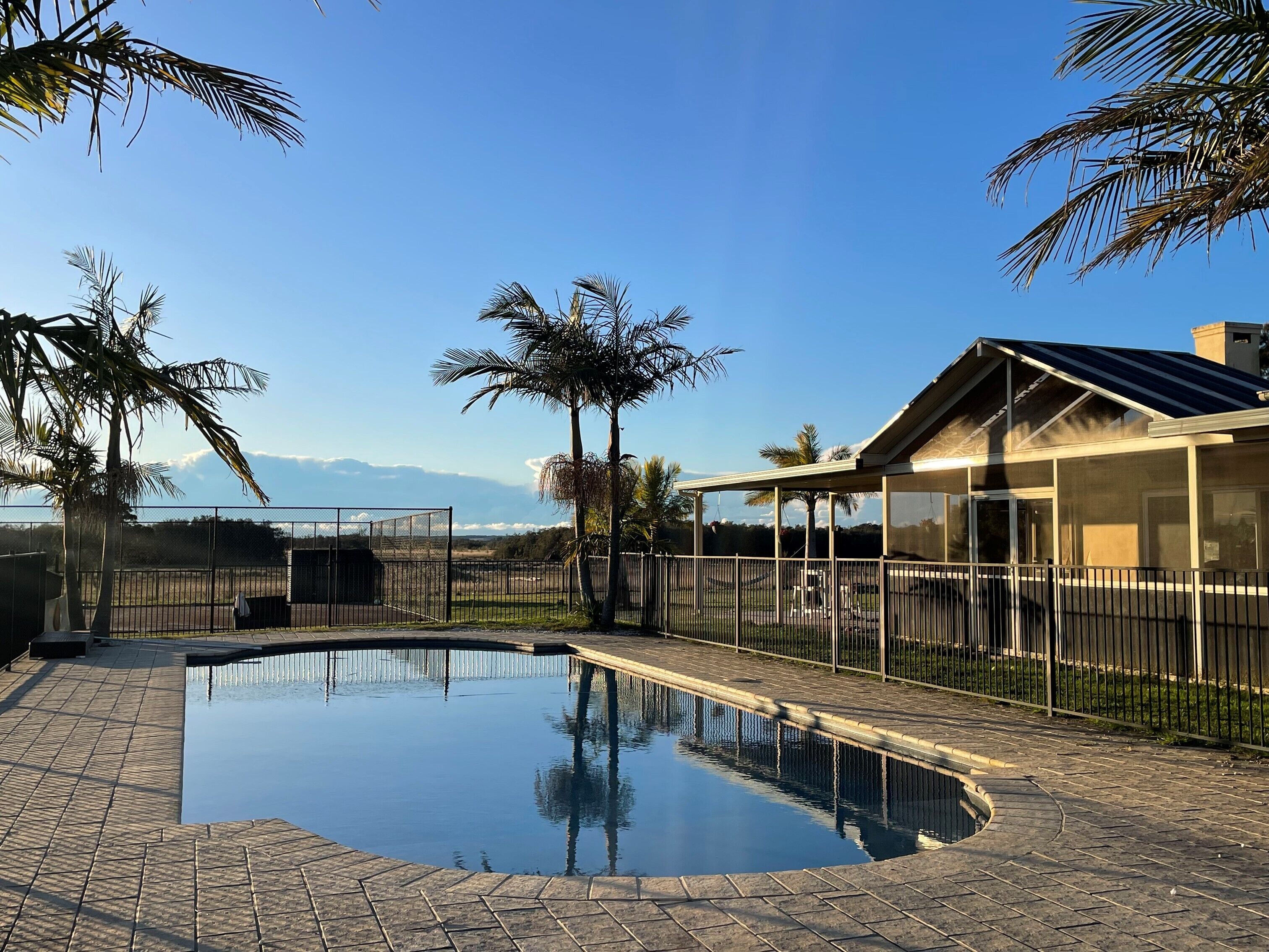 Piscine extérieure, piscine chauffée