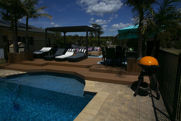 Outdoor pool, a heated pool