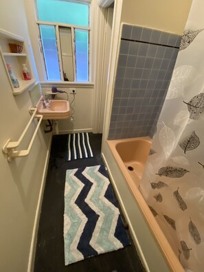 Combined shower/bathtub