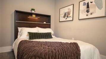 1 bedroom, premium bedding, iron/ironing board, travel cot