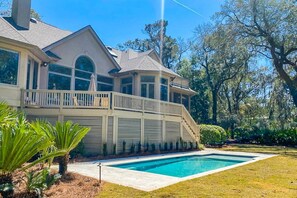 Pool - 4 Min. Walk to Beach!  Private Pool With Pool Heater.*  Backyard w/ Golf Course Views! (Hilton Head Island)