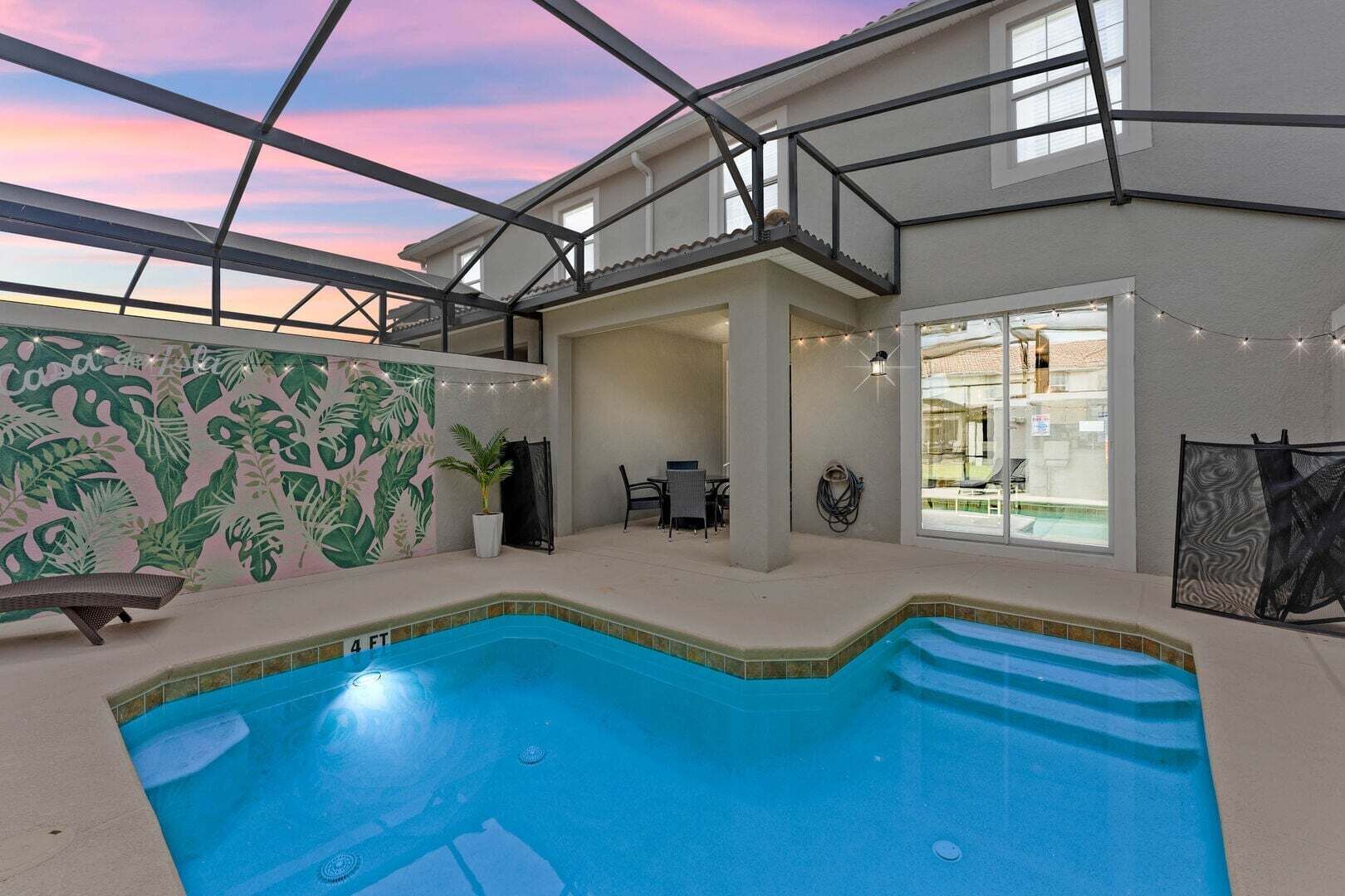 A heated pool