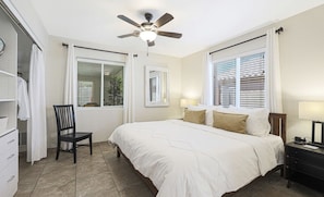 2 bedrooms, iron/ironing board, WiFi, bed sheets