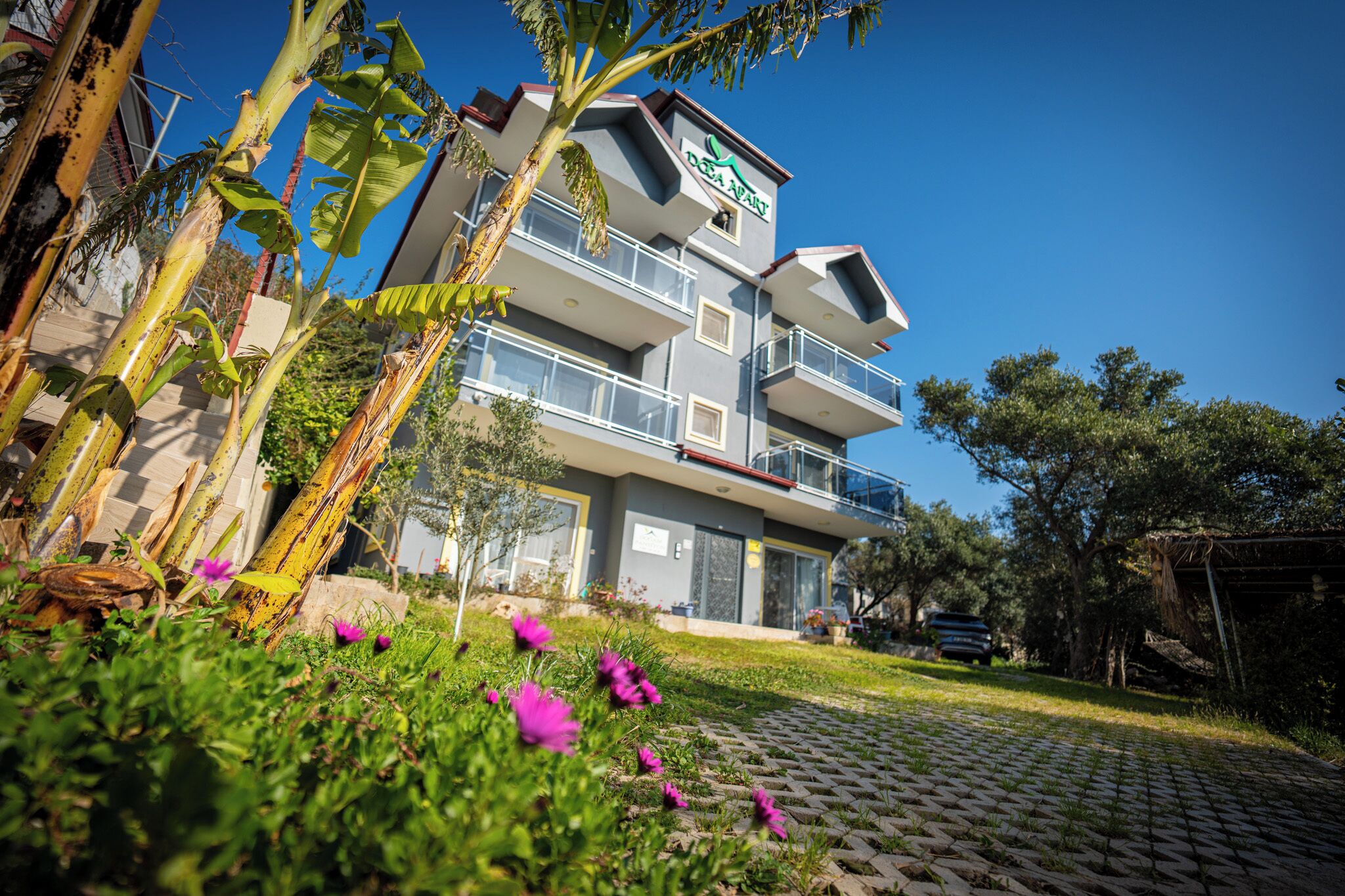 Vista frontal de la propiedad