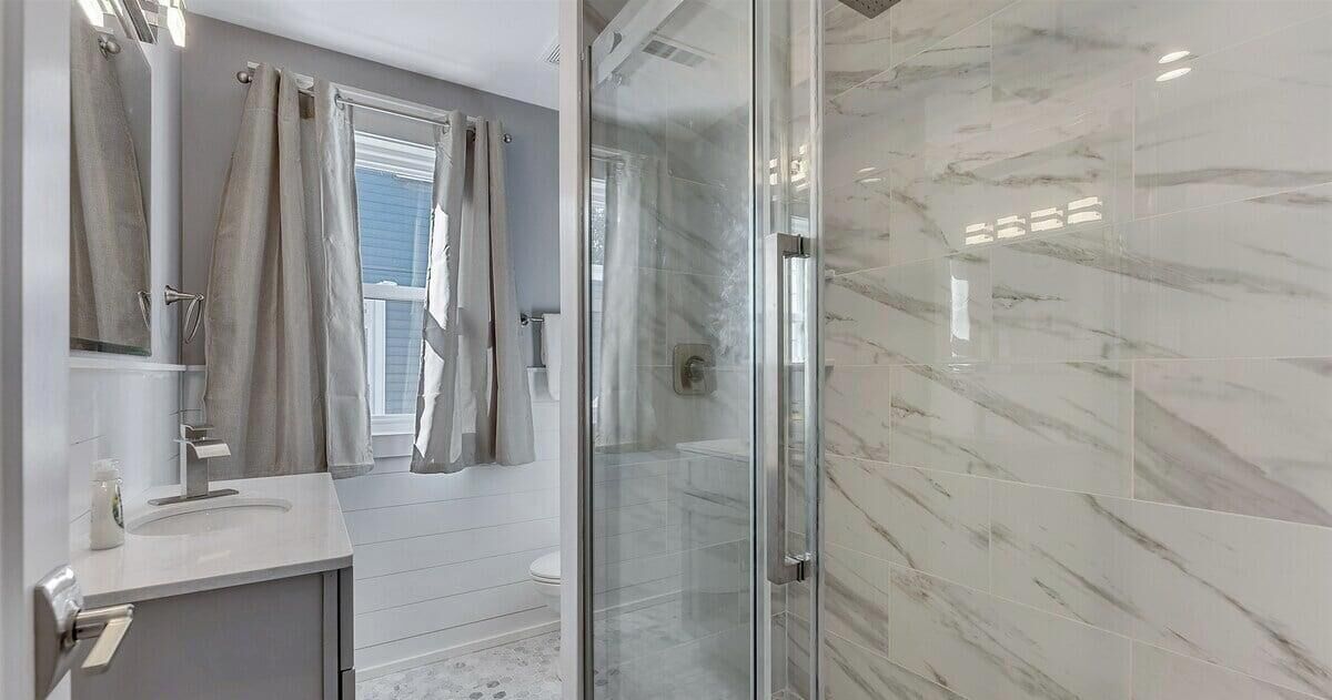 Shower, hair dryer